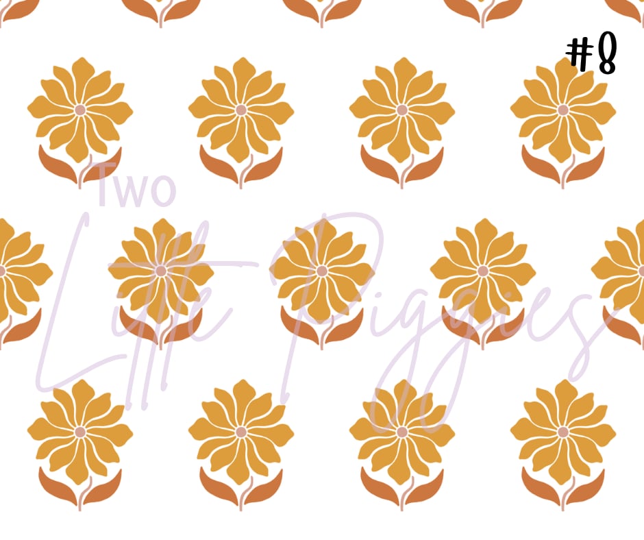 Printed Vinyl - Autumn Groovy Bloom