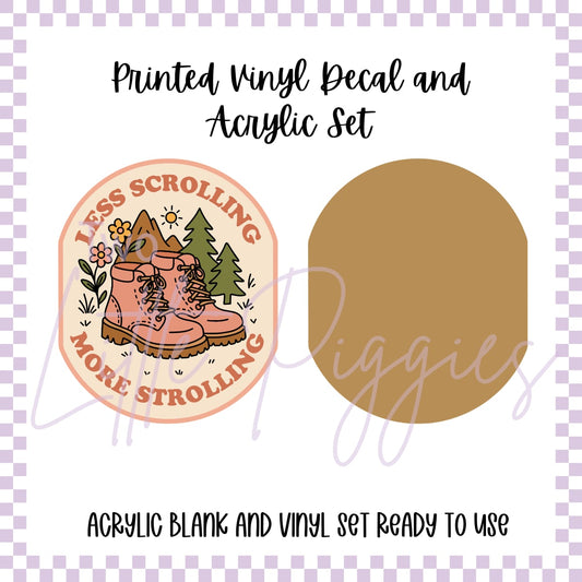 Printed Vinyl and Acrylic Set - More Strolling