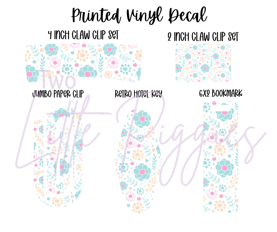 Printed Vinyl - Springtime Flowers