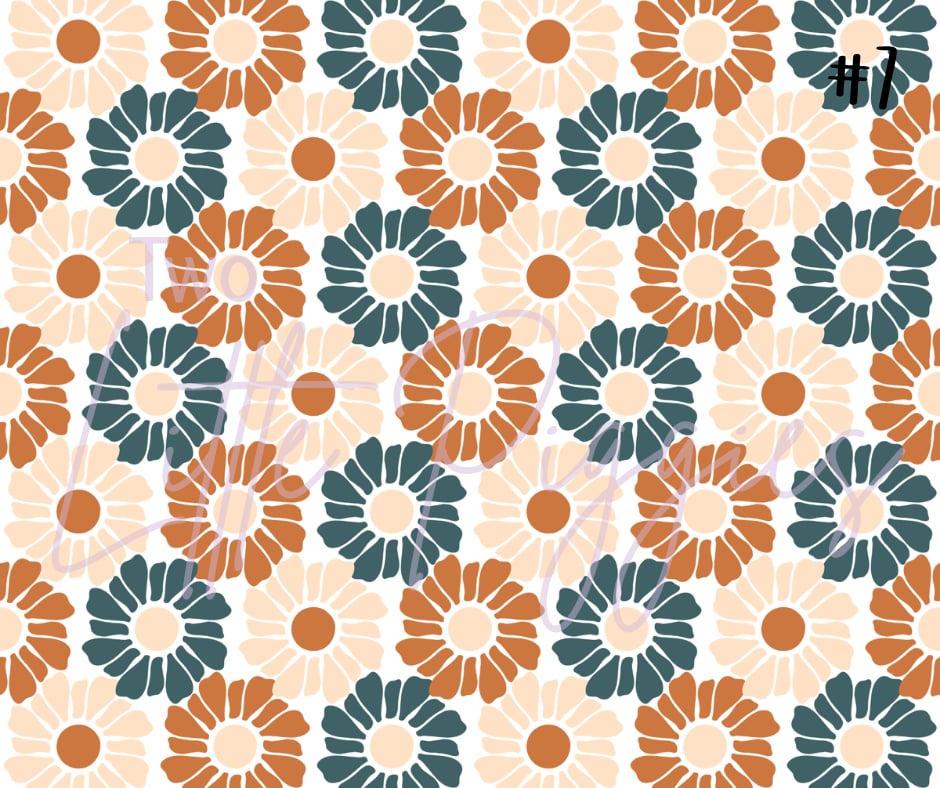 Printed Vinyl - Autumn Groovy Bloom