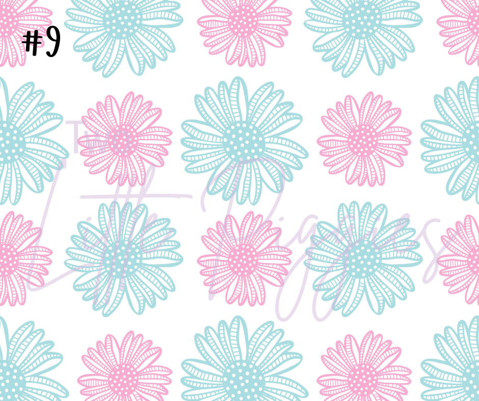 Printed Vinyl - Springtime Flowers