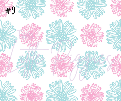 Printed Vinyl - Springtime Flowers