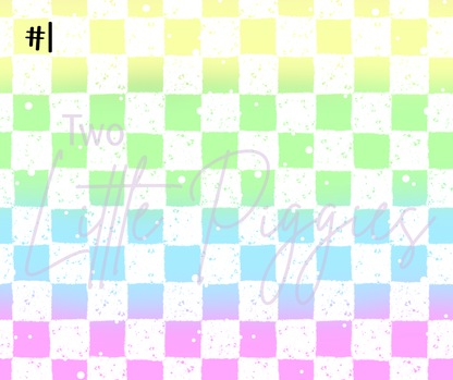 Printed Vinyl - Distressed Checkers