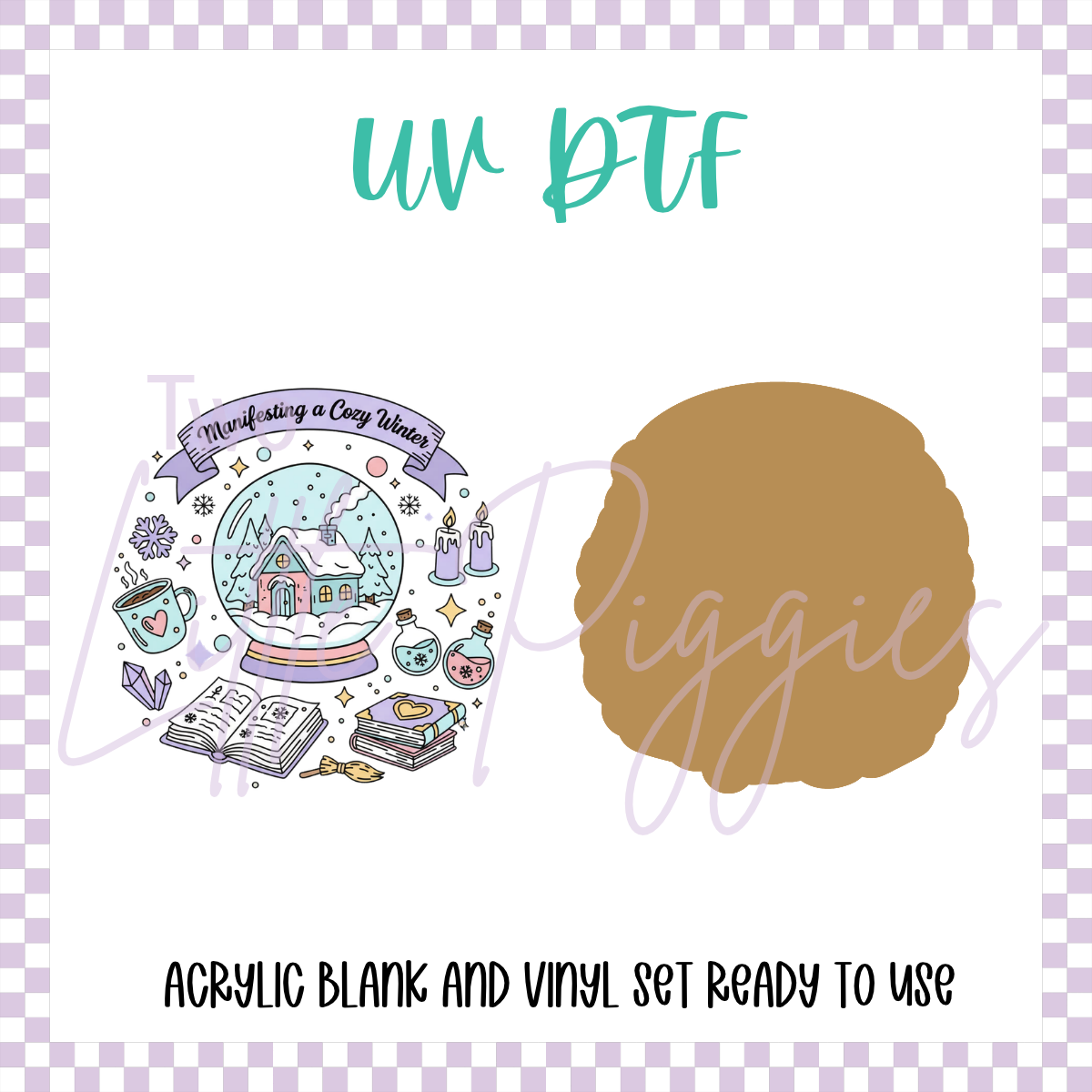 UV DTF -  Acrylic Blank and Decal - 2 inch - Witchy Winter