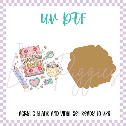 UV DTF -  Acrylic Blank and Decal - 2 inch - Book Bundle - Smut Lovers