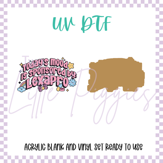 UV DTF -  Acrylic Blank and Decal - 2 inch - Lexapro