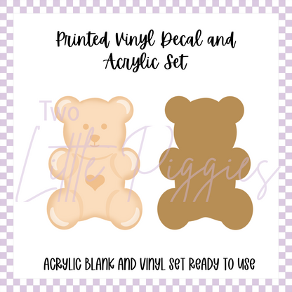 Printed Vinyl and Acrylic Set - Pastel Gummy Bears