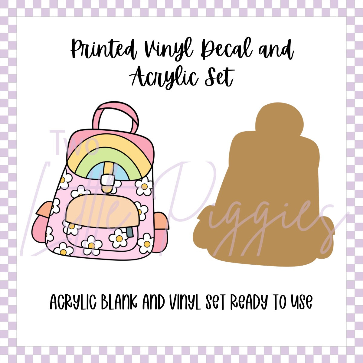 Printed Vinyl and Acrylic Set - Retro Backpack