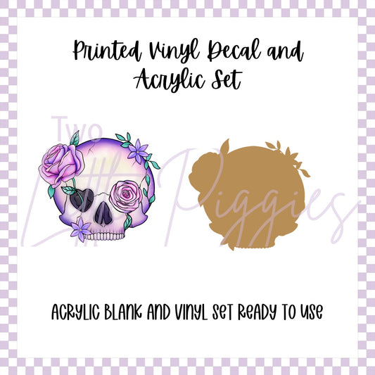 Printed Vinyl and Acrylic Set - Skelli Floral