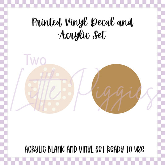 Printed Vinyl and Acrylic Set - Bandaid Circle