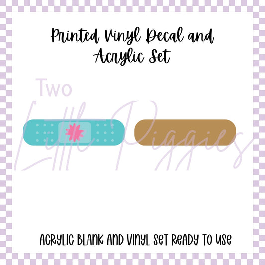 Printed Vinyl and Acrylic Set - Bandaid Star