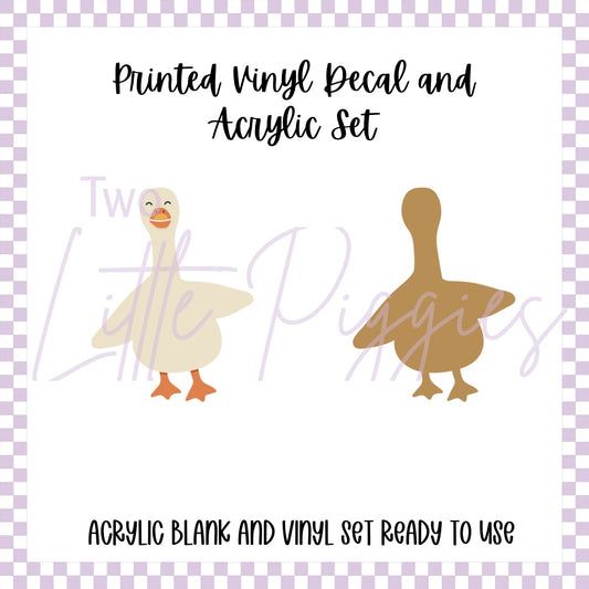 Printed Vinyl and Acrylic Set - Silly Goose