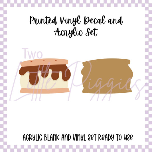 Printed Vinyl and Acrylic Set - Smore