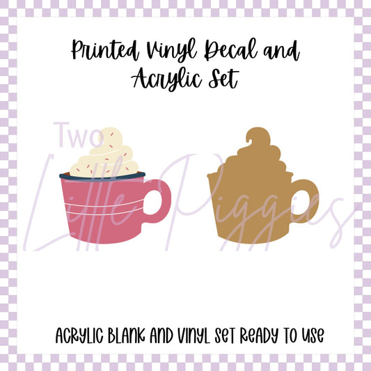 Printed Vinyl and Acrylic Set - Holiday Cup