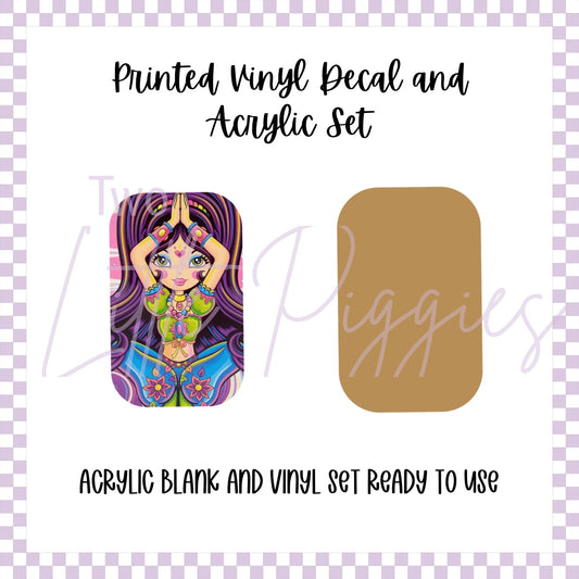 Printed Vinyl and Acrylic Set - LF Inspired- Zen Girl