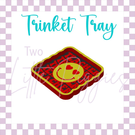 3D Printed - Trinket Tray - Teacher - Smiley