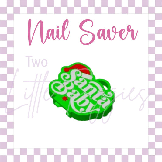 3D Printed - Nail Saver - Santa Baby