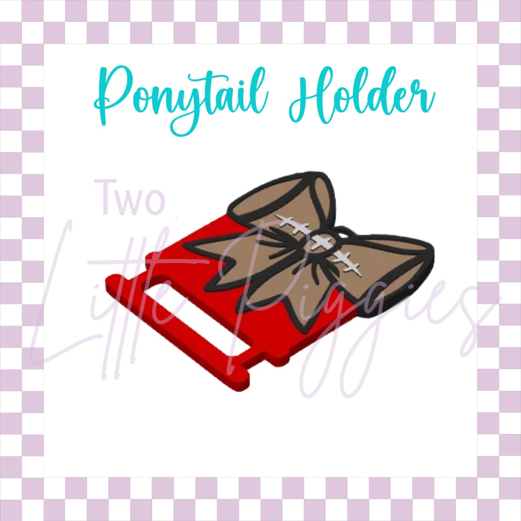 3D Printed - Ponytail Holder - Football Bow
