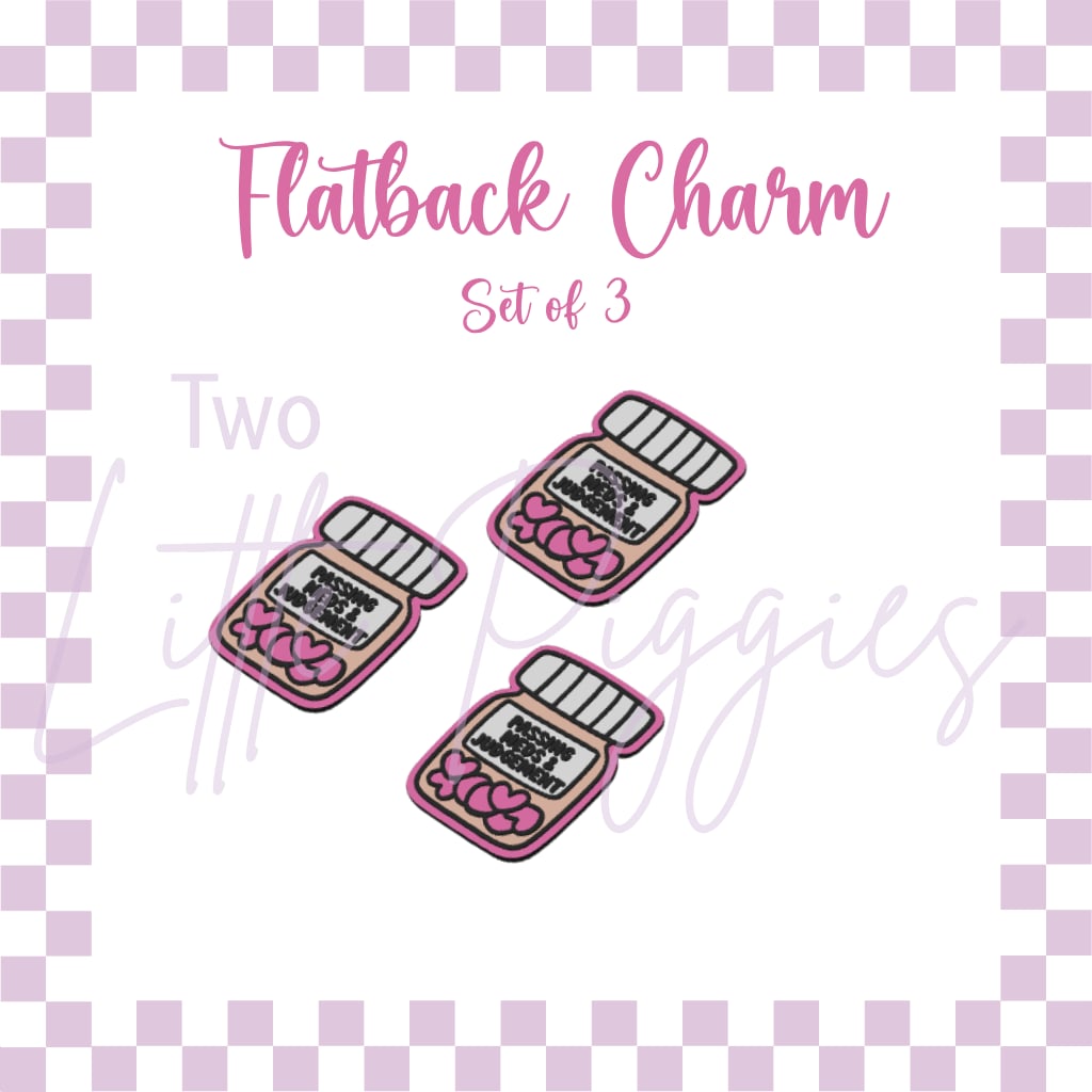 Flatback Charms - Set of 3 - Passing Meds & Judgement