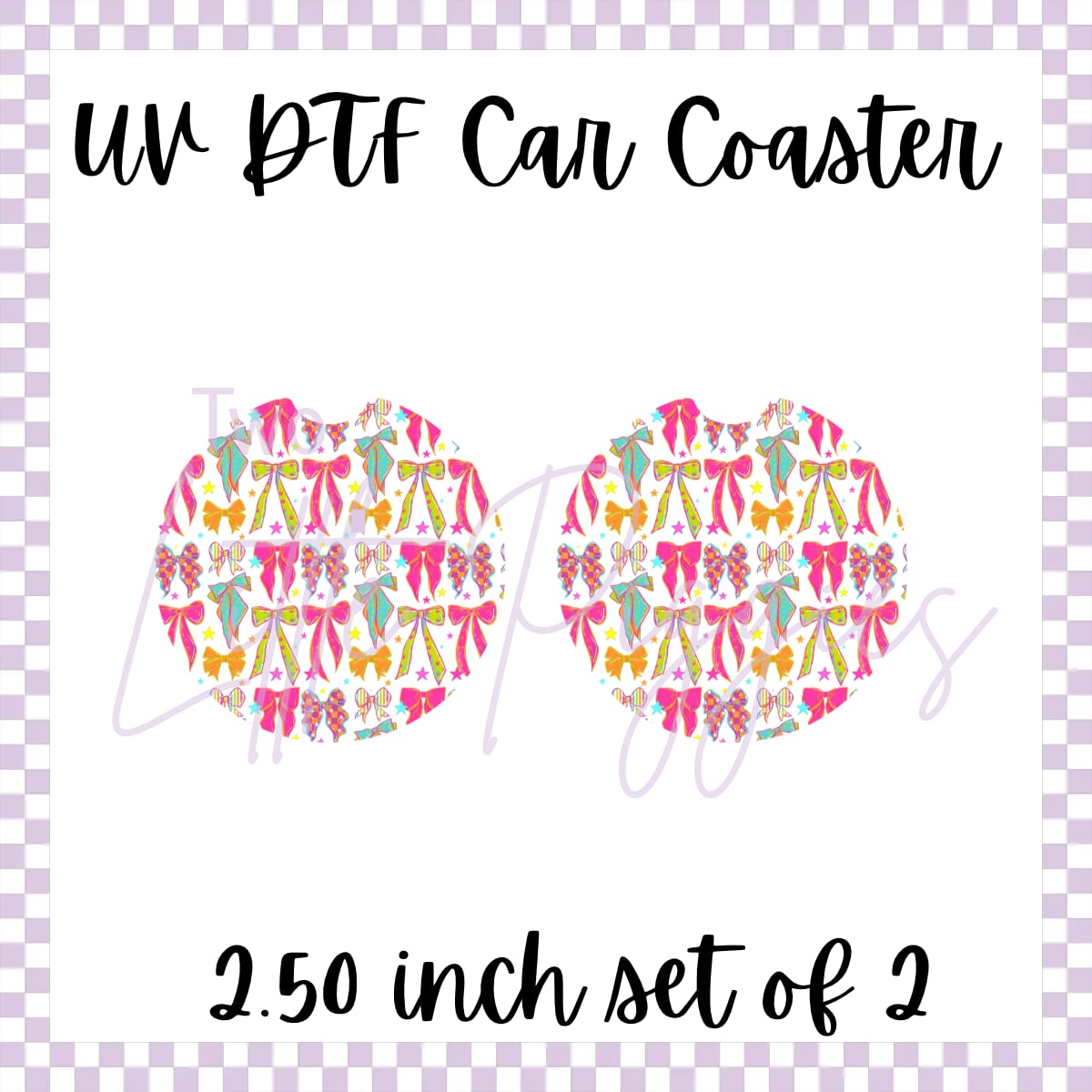 UV DTF - Car Coasters - Bows