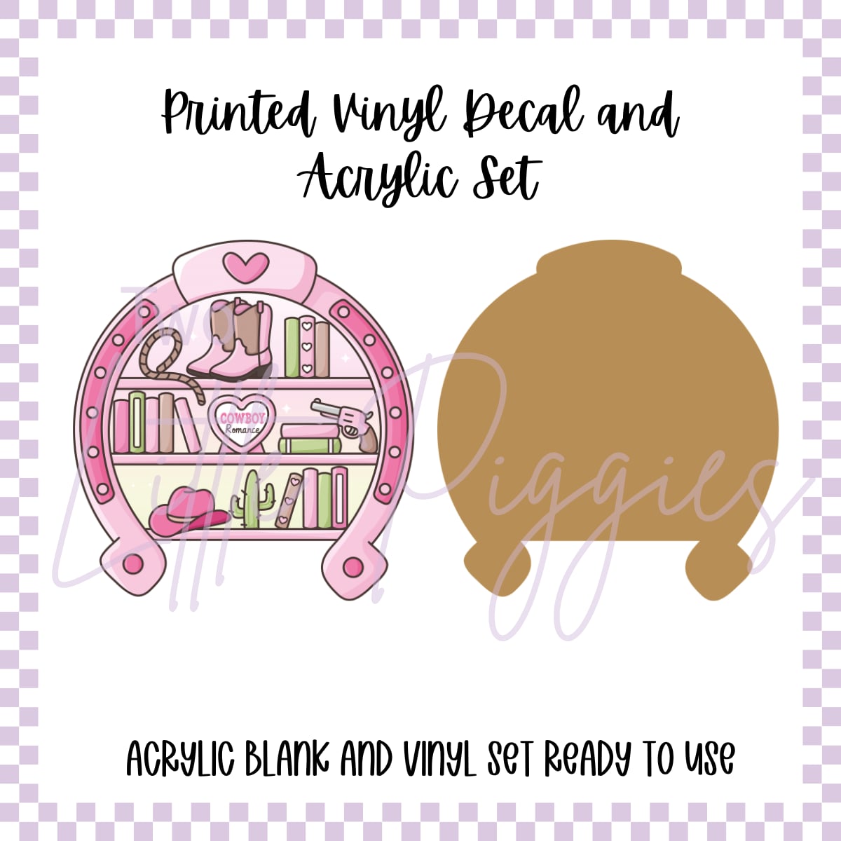 Printed Vinyl and Acrylic Set - Cowboy Romance
