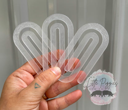 Acrylic Blank - Jumbo Paper Clip (3pc)