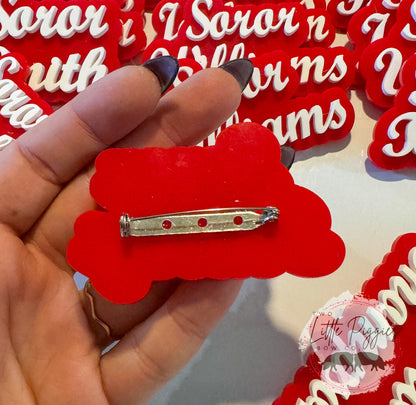 Custom Acrylic Soror Name Badge