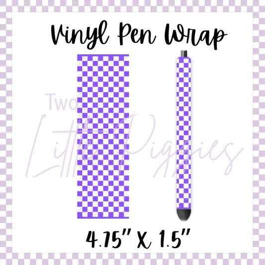 UV DTF - Pen Wrap - Purple Checkered