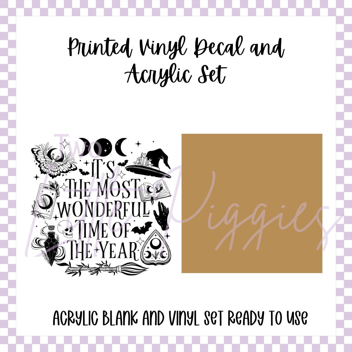 Printed Vinyl and Acrylic Set - The most wonderful time of the year