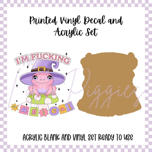 Printed Vinyl and Acrylic Set - I’m F****** Magical
