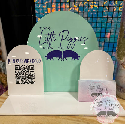 Custom Company Check Out QR Stand