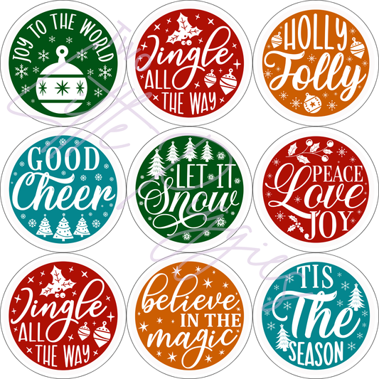 Round Ornament Sheets - Jingle All The Way