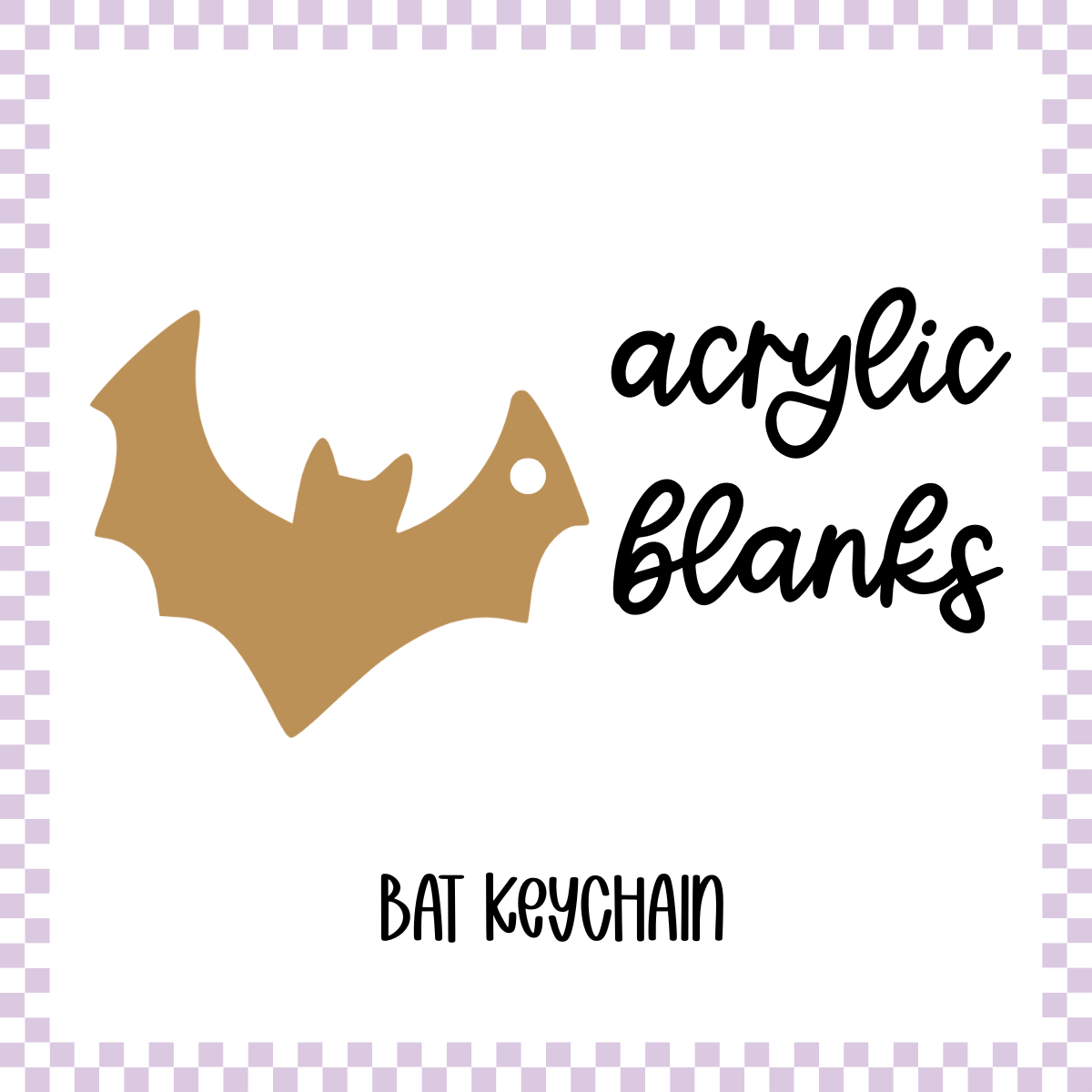 Acrylic Blank - Bat (3pc)