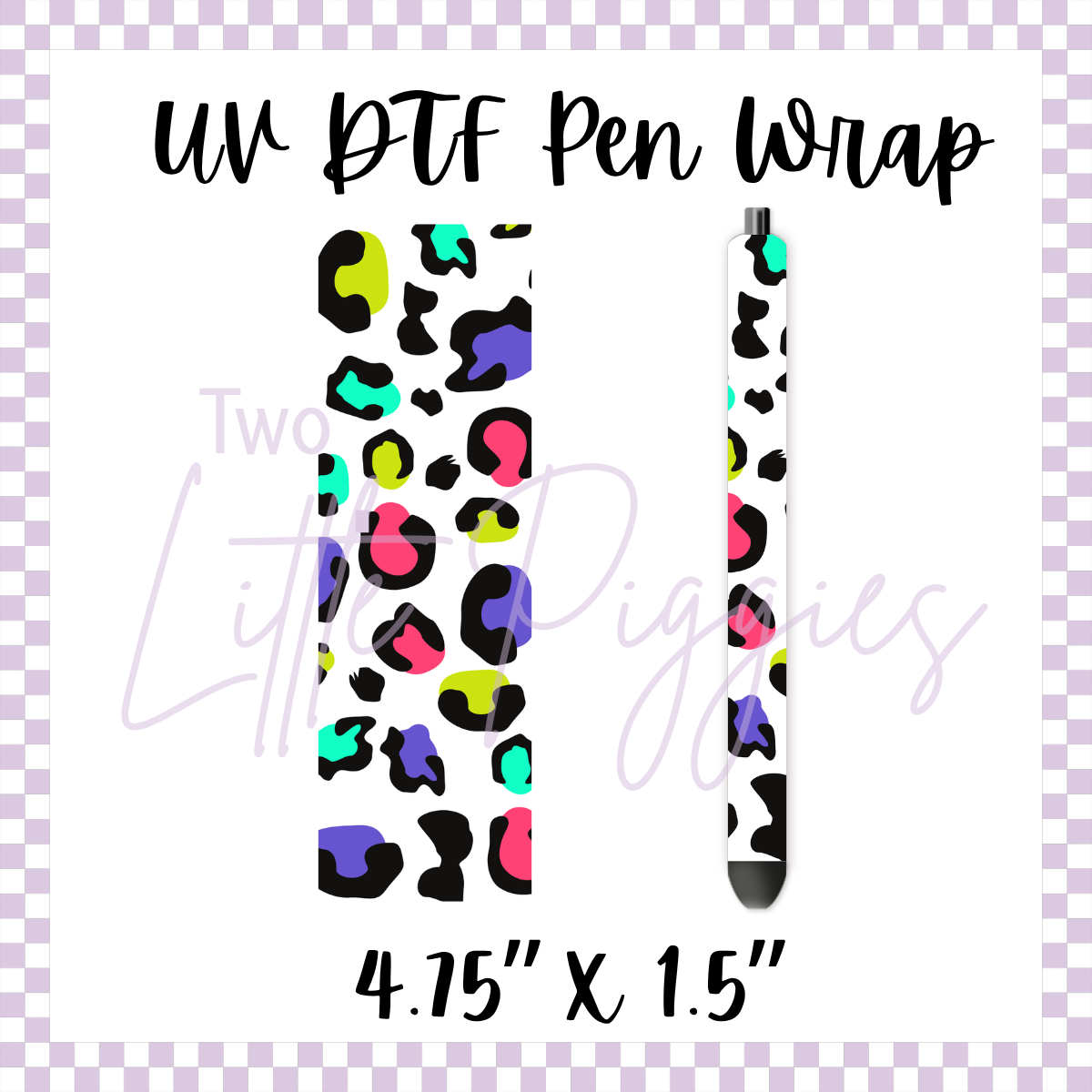OOPSIE UV DTF - Pen Wrap - LF Leopard Print - White is Printed
