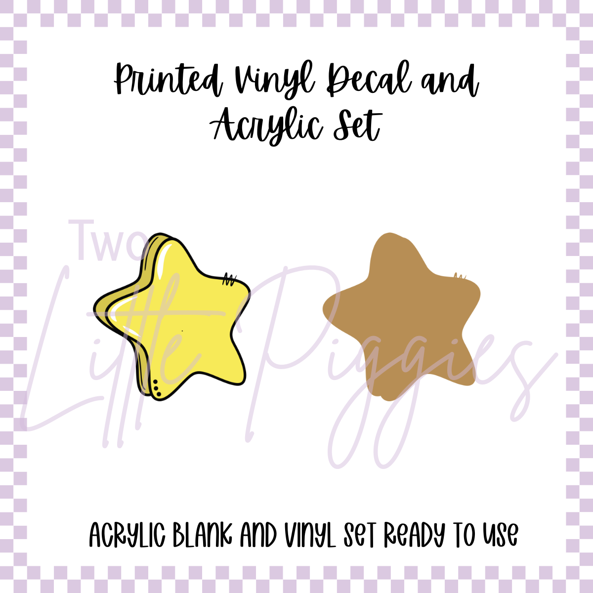 Printed Vinyl and Acrylic Set - Lucky Charms - Star