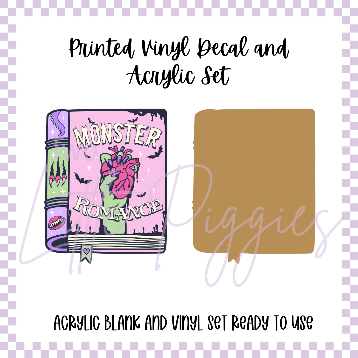 Printed Vinyl and Acrylic Set - Monster Romance Book – Two Little ...