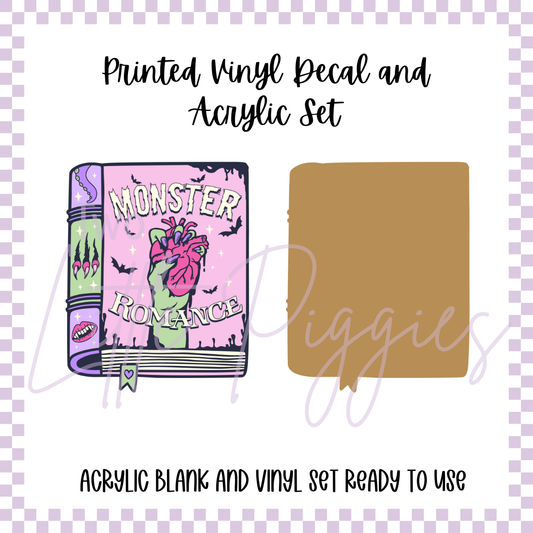 Printed Vinyl and Acrylic Set - Monster Romance Book