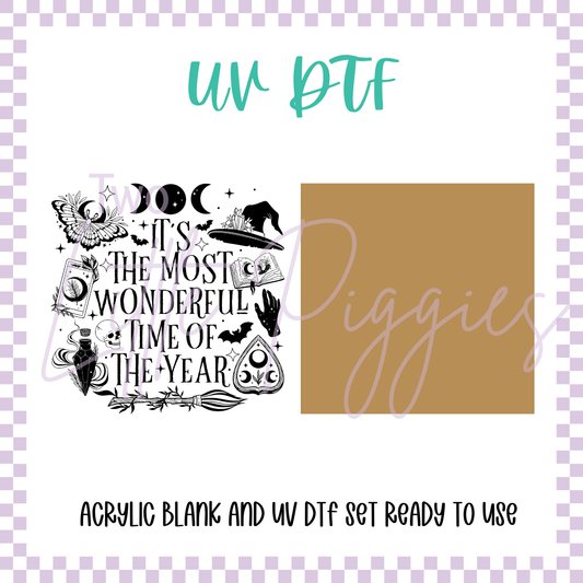 UV DTF -  Acrylic Blank and Decal - 2 inch - Most Wonderful Time of the Year