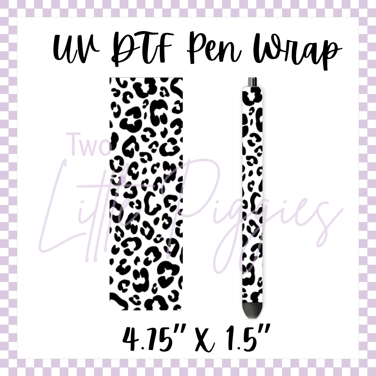 UV DTF - Pen Wrap - Black Leopard