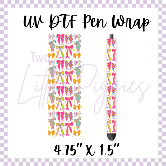 UV DTF - Pen Wrap - Retro Bows