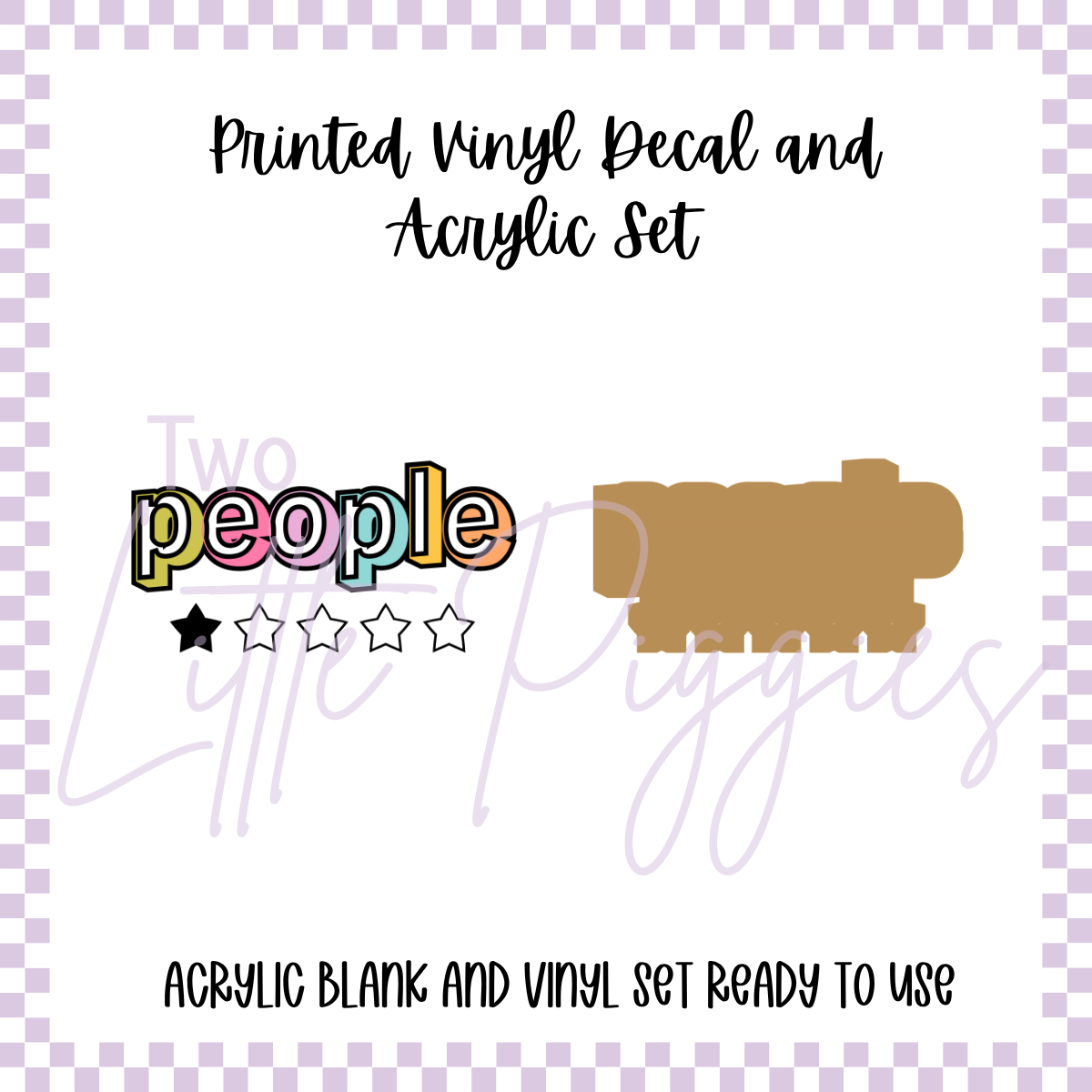 Printed Vinyl and Acrylic Set - People, 1 out of 5 Stars