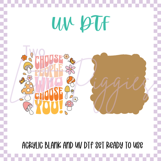 UV DTF -  Acrylic Blank and Decal - 2 inch - Choose People
