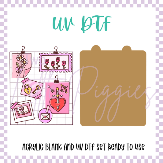 UV DTF -  Acrylic Blank and Decal - 2 inch - Romance Reader Panel