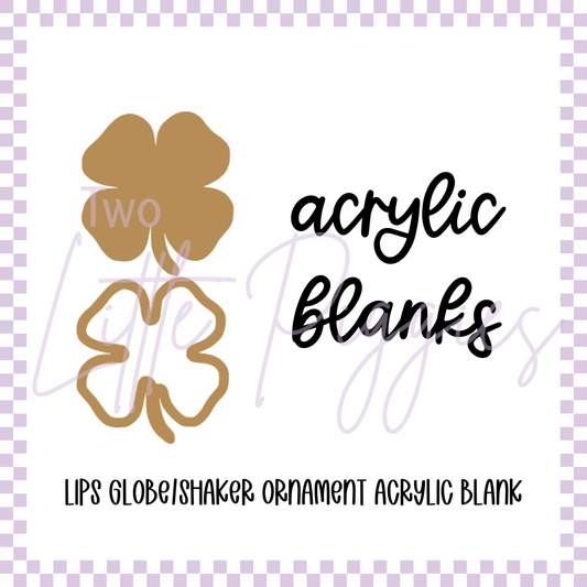 Acrylic Blank - Shaker/Snow Globe - Shamrock