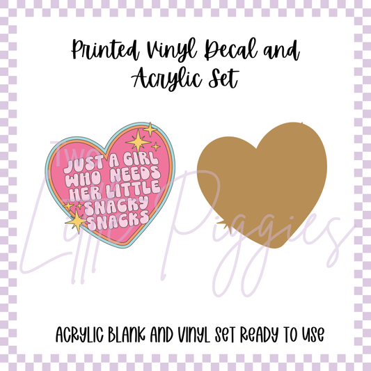 Printed Vinyl and Acrylic Set - Snacky Snack