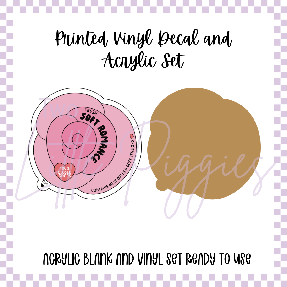 Printed Vinyl and Acrylic Set - Produce - Soft Romance