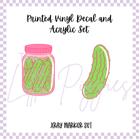 Printed Vinyl and Acrylic Xray Marker Set - Pickles